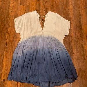 Free People Sun Up Smock Tie Dye Mini Dress